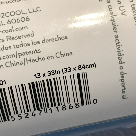 COOLING TOWEL ARCTICLOTH 02 COOL NEW IN CASE 13”x33”(33x84 cms) SPORTS OUTDOORS - Picture 11 of 12